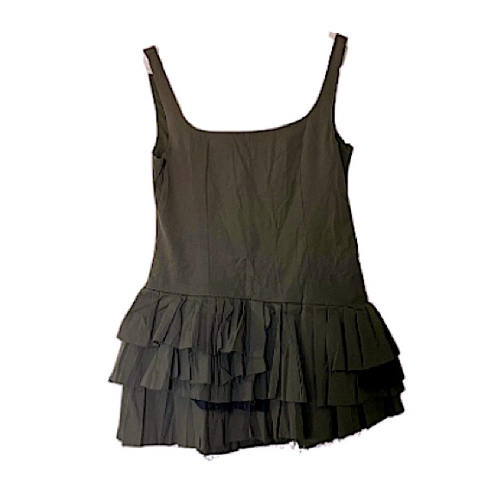Green Tiered Romper Dress